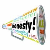 Мегафон Bullhor репутации добродетелей целостности искренности честности иллюстрация вектора Мегафон Bullhor репутации добродетелей целостности искренности честности иллюстрация вектора