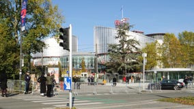 Меры безопасности для официального визита Emmanuel Macron в страсбурге, Франции Меры безопасности для официального визита Emmanuel Macron в страсбурге, Франции