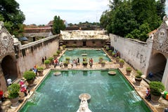 Место Tamansari Watercastle, Yogyakarta, Индонезия стоковая фотография rf Место Tamansari Watercastle, Yogyakarta, Индонезия стоковая фотография rf