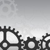 Механическая система cogwheels с силуэтами шестерней на заднем плане бесплатная иллюстрация Механическая система cogwheels с силуэтами шестерней на заднем плане бесплатная иллюстрация