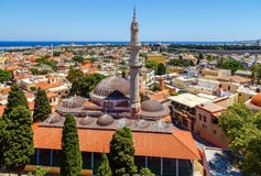 Мечеть Suleyman в старом городке Родоса Остров Родоса Греция стоковая фотография Мечеть Suleyman в старом городке Родоса Остров Родоса Греция стоковая фотография