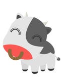 Милая иллюстрация коровы мультфильма, дизайн значка иллюстрации персонажа из мультфильма вектора плоский Изолированный на белой п иллюстрация штока Милая иллюстрация коровы мультфильма, дизайн значка иллюстрации персонажа из мультфильма вектора плоский Изолированный на белой п иллюстрация штока