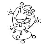 Милая свинья вектора мультфильма с гирляндой xmas бесплатная иллюстрация Милая свинья вектора мультфильма с гирляндой xmas бесплатная иллюстрация