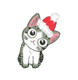 Милый котенок в шляпе santa кот смешной Иллюстрацию рождества можно использовать для поздравительных открыток бесплатная иллюстрация Милый котенок в шляпе santa кот смешной Иллюстрацию рождества можно использовать для поздравительных открыток бесплатная иллюстрация