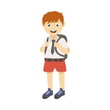 Милый мальчик в школьной форме бесплатная иллюстрация Милый мальчик в школьной форме бесплатная иллюстрация
