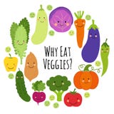 Милый съешьте Veggies для того чтобы обрамить предпосылку с усмехаясь персонажами из мультфильма овощей иллюстрация штока Милый съешьте Veggies для того чтобы обрамить предпосылку с усмехаясь персонажами из мультфильма овощей иллюстрация штока