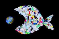 Мировые океаны отброса разрушая и земля - концепция стоковые изображения rf Мировые океаны отброса разрушая и земля - концепция стоковые изображения rf