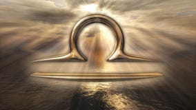Мистический золотой символ Libra гороскопа зодиака перевод 3d бесплатная иллюстрация Мистический золотой символ Libra гороскопа зодиака перевод 3d бесплатная иллюстрация