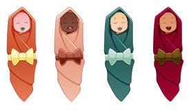Младенцы в swaddling-одеждах бесплатная иллюстрация Младенцы в swaddling-одеждах бесплатная иллюстрация
