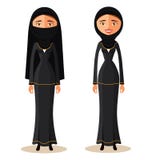 Молодая мусульманская арабская женщина в hijab Иллюстрация вектора шаржа арабского характера людей плоская изолировано бесплатная иллюстрация Молодая мусульманская арабская женщина в hijab Иллюстрация вектора шаржа арабского характера людей плоская изолировано бесплатная иллюстрация