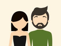молодое модное безликое гетеросексуальное изображение значка пар бесплатная иллюстрация молодое модное безликое гетеросексуальное изображение значка пар бесплатная иллюстрация
