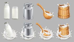 Молоко может и выплеск Естественные молочные продучты иконы иконы цвета картона установили вектор бирок 3 бесплатная иллюстрация Молоко может и выплеск Естественные молочные продучты иконы иконы цвета картона установили вектор бирок 3 бесплатная иллюстрация