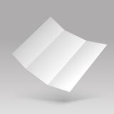 Модель-макет рогульки Пустой letterhead сложенный белизной бумажный шаблон вектора карточки листовки 3d иллюстрация штока Модель-макет рогульки Пустой letterhead сложенный белизной бумажный шаблон вектора карточки листовки 3d иллюстрация штока