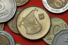 Монетки Израиля лира стоковое изображение rf Монетки Израиля лира стоковое изображение rf