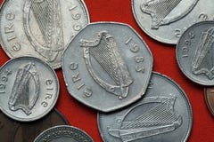 Монетки Ирландии кельтская арфа Монетки Ирландии кельтская арфа