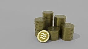 Монетки концепции Libra модель-макета стоковое фото rf Монетки концепции Libra модель-макета стоковое фото rf