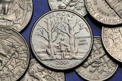 Монетки США Квартал положения США 50 стоковое изображение rf Монетки США Квартал положения США 50 стоковое изображение rf