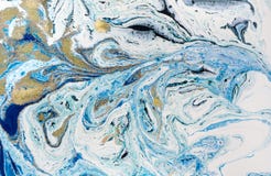 Мраморизованная голубая абстрактная предпосылка с золотыми sequins Жидкостная мраморная картина чернил стоковые изображения Мраморизованная голубая абстрактная предпосылка с золотыми sequins Жидкостная мраморная картина чернил стоковые изображения