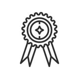 Наградной знак и символ вектора значка значка изолированные на задней части белизны иллюстрация вектора Наградной знак и символ вектора значка значка изолированные на задней части белизны иллюстрация вектора