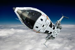 над космическим кораблем космоса облаков идя к иллюстрация штока над космическим кораблем космоса облаков идя к иллюстрация штока