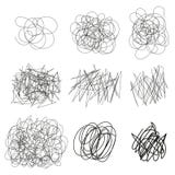 Нарисованный комплект вектора запутывает, линии, круги, эскиз Doodle многоточий Черная линия форма scribble конспекта вектор EPS иллюстрация вектора Нарисованный комплект вектора запутывает, линии, круги, эскиз Doodle многоточий Черная линия форма scribble конспекта вектор EPS иллюстрация вектора