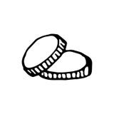Нарисованный рукой doodle монеток Значок стиля эскиза Элемент украшения иллюстрация штока Нарисованный рукой doodle монеток Значок стиля эскиза Элемент украшения иллюстрация штока