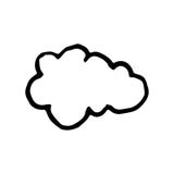Нарисованный рукой doodle облака Значок стиля эскиза Элемент украшения иллюстрация штока Нарисованный рукой doodle облака Значок стиля эскиза Элемент украшения иллюстрация штока