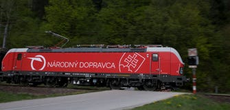 Национальный перевозчик железных дорог словака - локомотивное Сименс стоковая фотография Национальный перевозчик железных дорог словака - локомотивное Сименс стоковая фотография