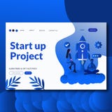 Начните вверх страницу посадки иллюстрации вектора проекта плоскую Творческое дело, подгонянный дизайн вектора иллюстрация штока Начните вверх страницу посадки иллюстрации вектора проекта плоскую Творческое дело, подгонянный дизайн вектора иллюстрация штока