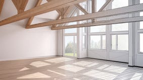 Незаконченный проект пустой комнаты в роскошном доме eco, партере fl иллюстрация вектора Незаконченный проект пустой комнаты в роскошном доме eco, партере fl иллюстрация вектора