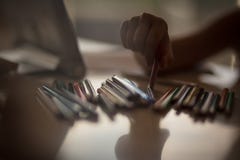 Немногое художник в делать стоковое изображение rf Немногое художник в делать стоковое изображение rf