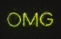 Неоновая вывеска Omg о мой бог стоковые изображения Неоновая вывеска Omg о мой бог стоковые изображения