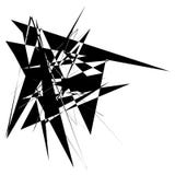 Нервная грубая пересекая monochrome форма изолированная на белизне Abst иллюстрация вектора Нервная грубая пересекая monochrome форма изолированная на белизне Abst иллюстрация вектора