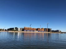 Новая строительная площадка квартир будучи построенным в Аризоне стоковые изображения rf Новая строительная площадка квартир будучи построенным в Аризоне стоковые изображения rf