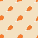 Нога жареной курицы в безшовной картине, вкусном фаст-фуде бесплатная иллюстрация Нога жареной курицы в безшовной картине, вкусном фаст-фуде бесплатная иллюстрация