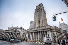 Нью-Йорк, США - 29-ое марта 2018: Здание суда Соединенных Штатов стоковое фото rf Нью-Йорк, США - 29-ое марта 2018: Здание суда Соединенных Штатов стоковое фото rf