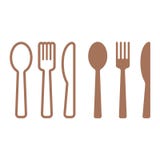 Обедать значок silverware плоский установил с ложкой, ножом и вилкой иллюстрация штока Обедать значок silverware плоский установил с ложкой, ножом и вилкой иллюстрация штока
