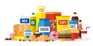 Обрабатываемая иллюстрация еды Еда Unhealty иллюстрация вектора Обрабатываемая иллюстрация еды Еда Unhealty иллюстрация вектора