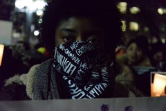 Община Торонто черная принимает действие в солидарности с протестующими Ferguson стоковые изображения rf Община Торонто черная принимает действие в солидарности с протестующими Ferguson стоковые изображения rf