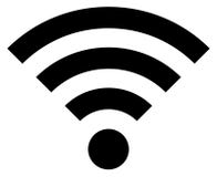 Одиночный изолированный черный значок Wi-Fi иллюстрация вектора Одиночный изолированный черный значок Wi-Fi иллюстрация вектора