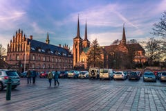4-ое декабря 2016: Центр Роскилле, Дании стоковая фотография rf 4-ое декабря 2016: Центр Роскилле, Дании стоковая фотография rf