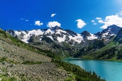 Озеро гор, Россия, Сибирь, Стоковая Фотография Озеро гор, Россия, Сибирь, Стоковая Фотография