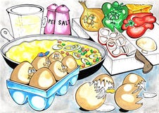 омлет иллюстрация штока омлет иллюстрация штока