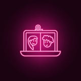 онлайн сообщение значка любовников Элементы приятельства в неоновых значках стиля Простой значок для вебсайтов, веб-дизайн, перед иллюстрация штока онлайн сообщение значка любовников Элементы приятельства в неоновых значках стиля Простой значок для вебсайтов, веб-дизайн, перед иллюстрация штока