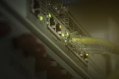 Оптическое волокно и хранение техники связи стоковая фотография rf Оптическое волокно и хранение техники связи стоковая фотография rf
