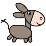 Осел в стиле мультфильма бесплатная иллюстрация Осел в стиле мультфильма бесплатная иллюстрация