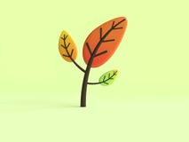 осень дерева мультфильма кривой перевода 3d оранжевая желтая зеленая/сезон падения иллюстрация штока осень дерева мультфильма кривой перевода 3d оранжевая желтая зеленая/сезон падения иллюстрация штока