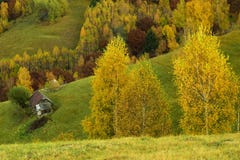 Осень приехала над холмами стоковая фотография Осень приехала над холмами стоковая фотография