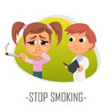 Остановите курить медицинскую концепцию также вектор иллюстрации притяжки corel бесплатная иллюстрация Остановите курить медицинскую концепцию также вектор иллюстрации притяжки corel бесплатная иллюстрация