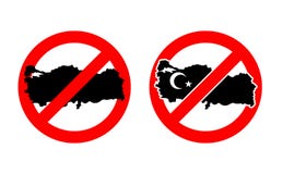 Остановите Турцию Запрет для турецкого положения Запрет для турецкой страны иллюстрация штока Остановите Турцию Запрет для турецкого положения Запрет для турецкой страны иллюстрация штока
